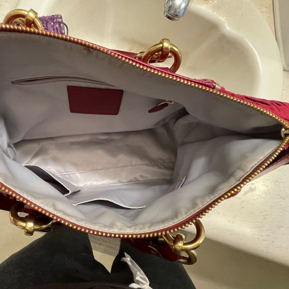 Coach Red Leather Handbag - Picture 6 of 7